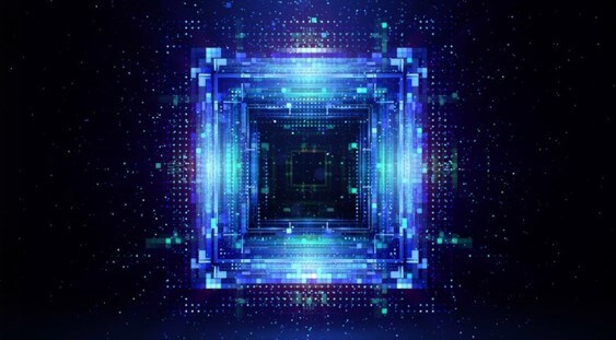 Black and blue digital