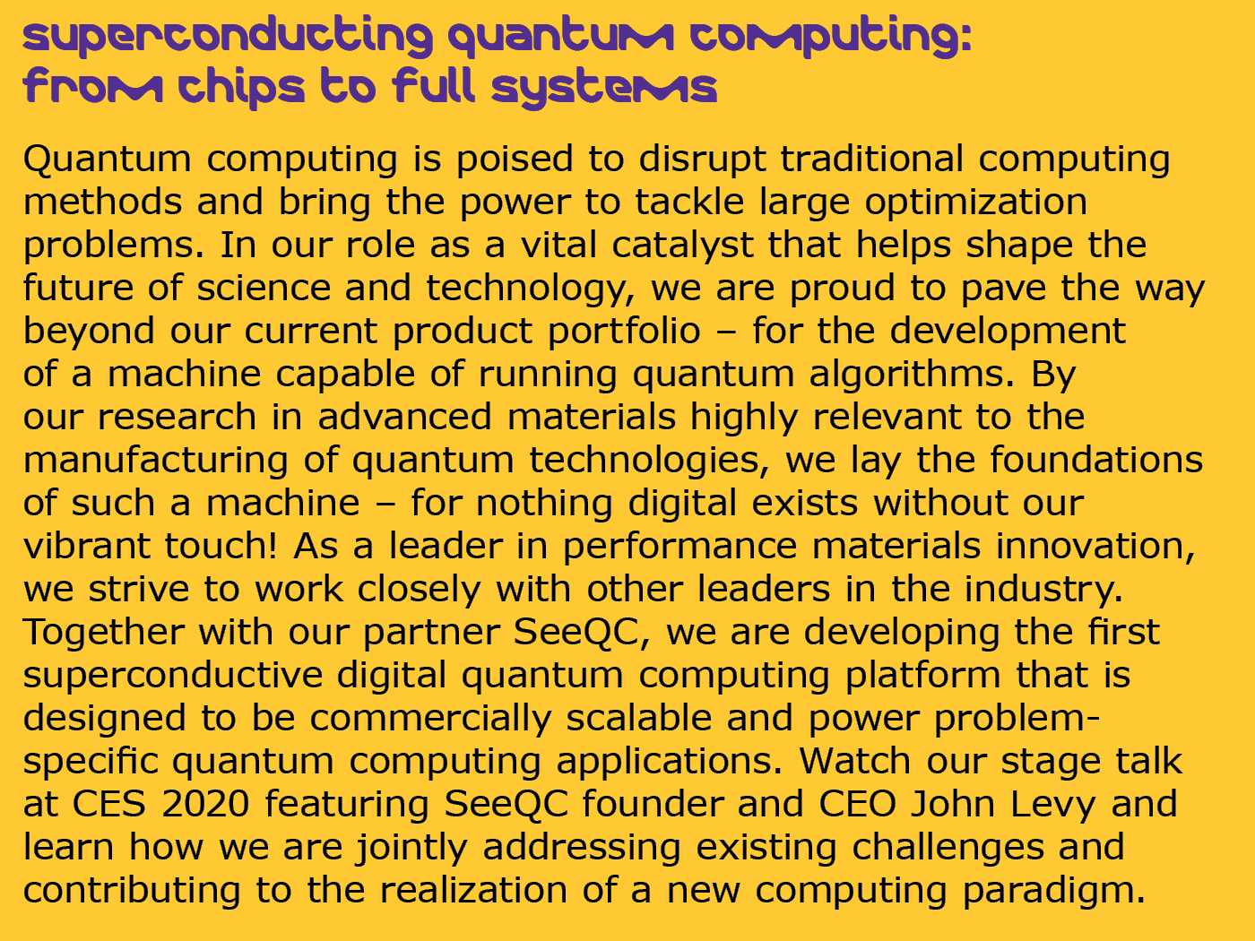 Superconducting quantum computing