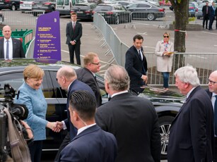Welcoming German Federal Chancellor Angela Merkel