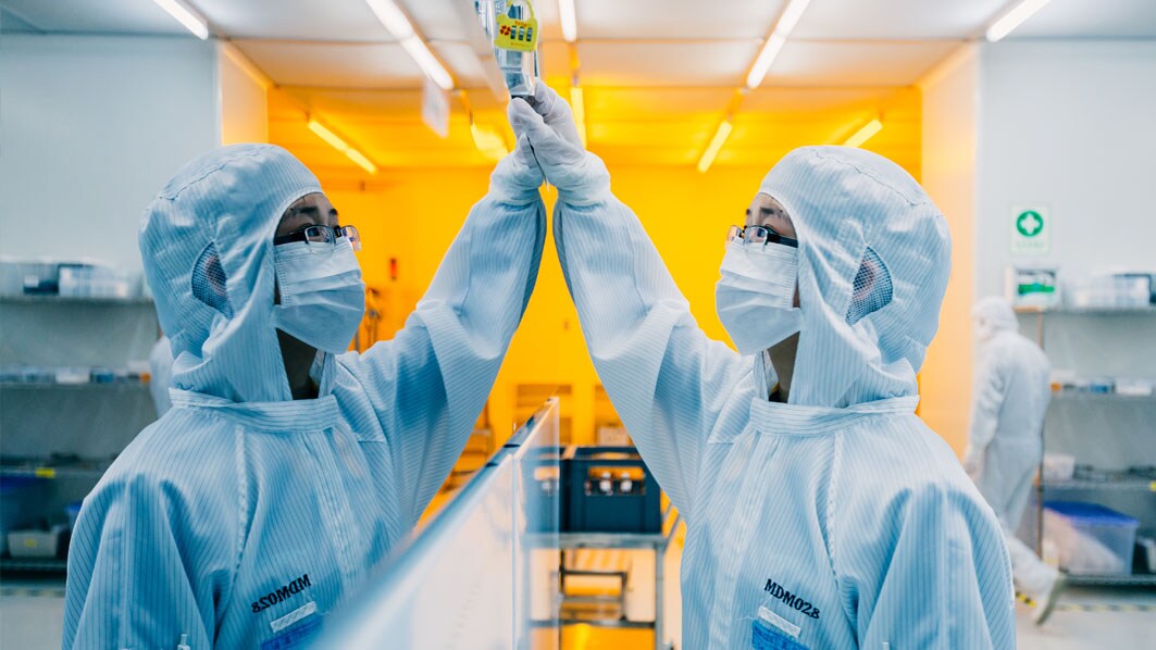 Liquid crystal production facility in Shanghai, China