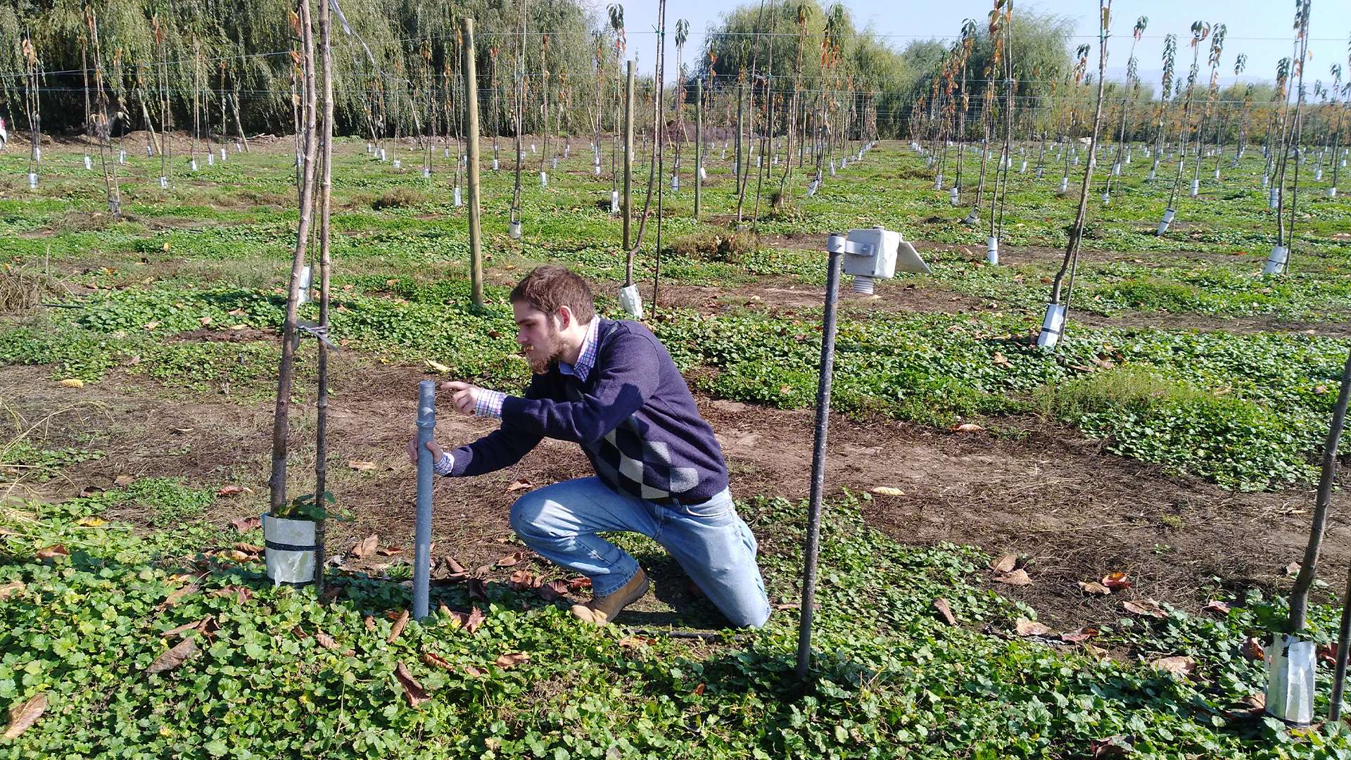 Startup team conducting field tests