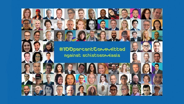 100 percent Committed against Schistosomiasis - Collage