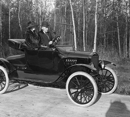 Black paint dried fastest so cars were very gloomy. Then GM developed Duco paint and color came to our streets.