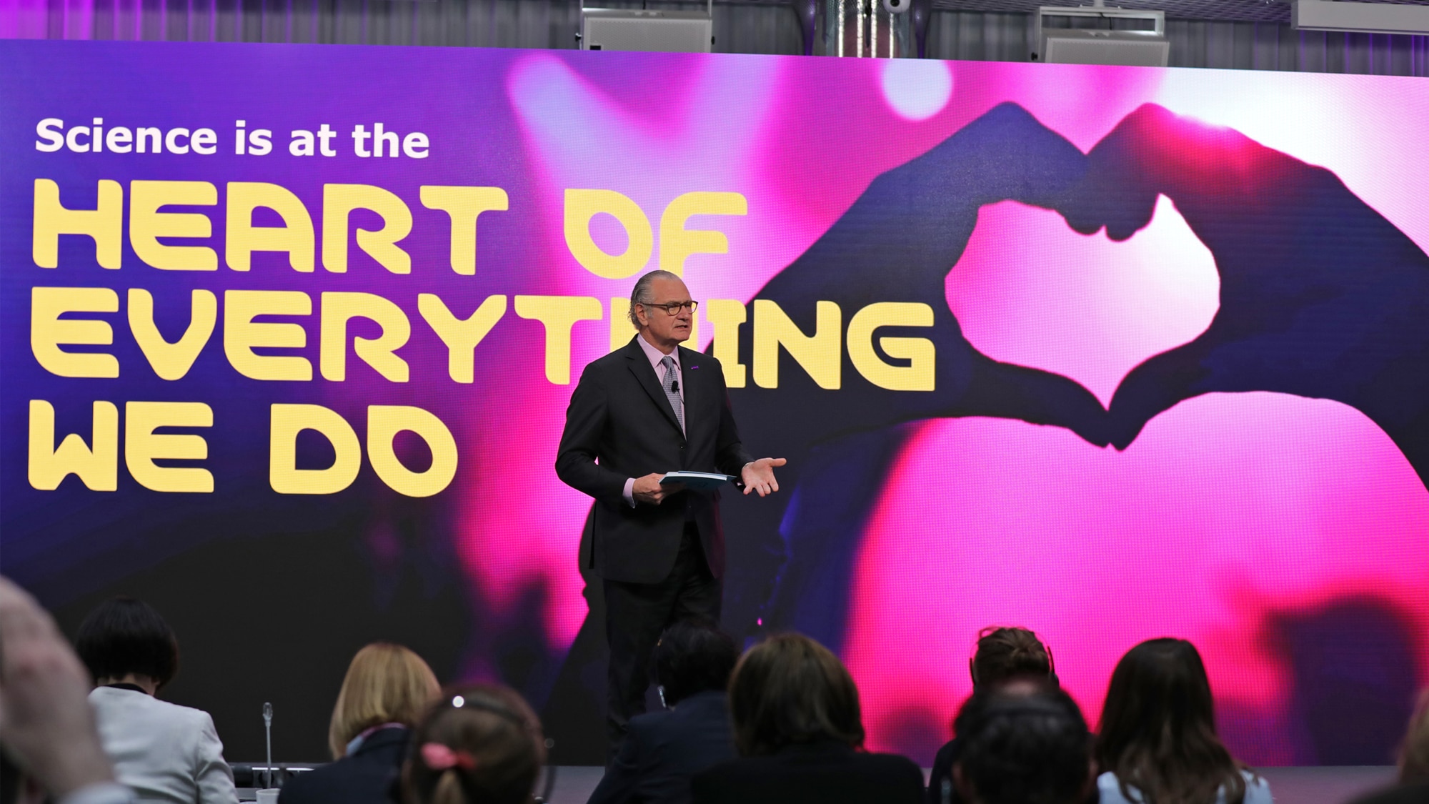 CEO Stefan Oschmann opens our annual press conference at the Innovation Center in Darmstadt, Germany.