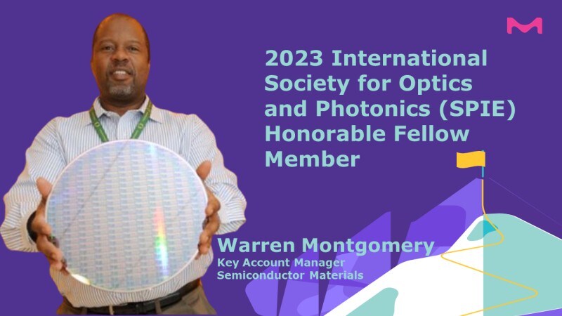 Warren Montgomery on his selection as a 2023 SPIE Fellow member. Click the button to see the full list of SPIE Fellows.