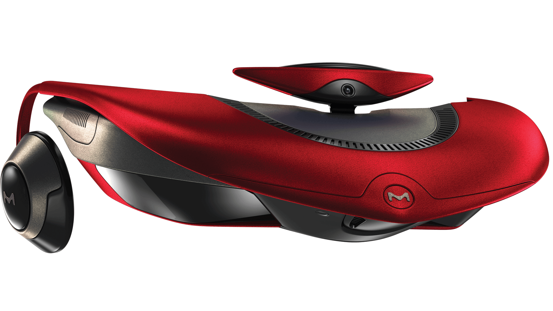 Virtual reality headset in red