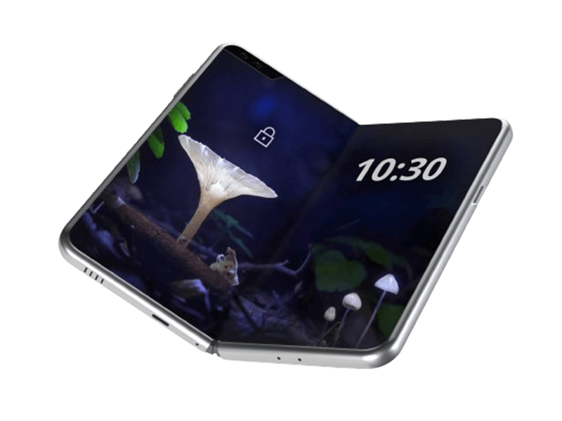 Inward foldable phone