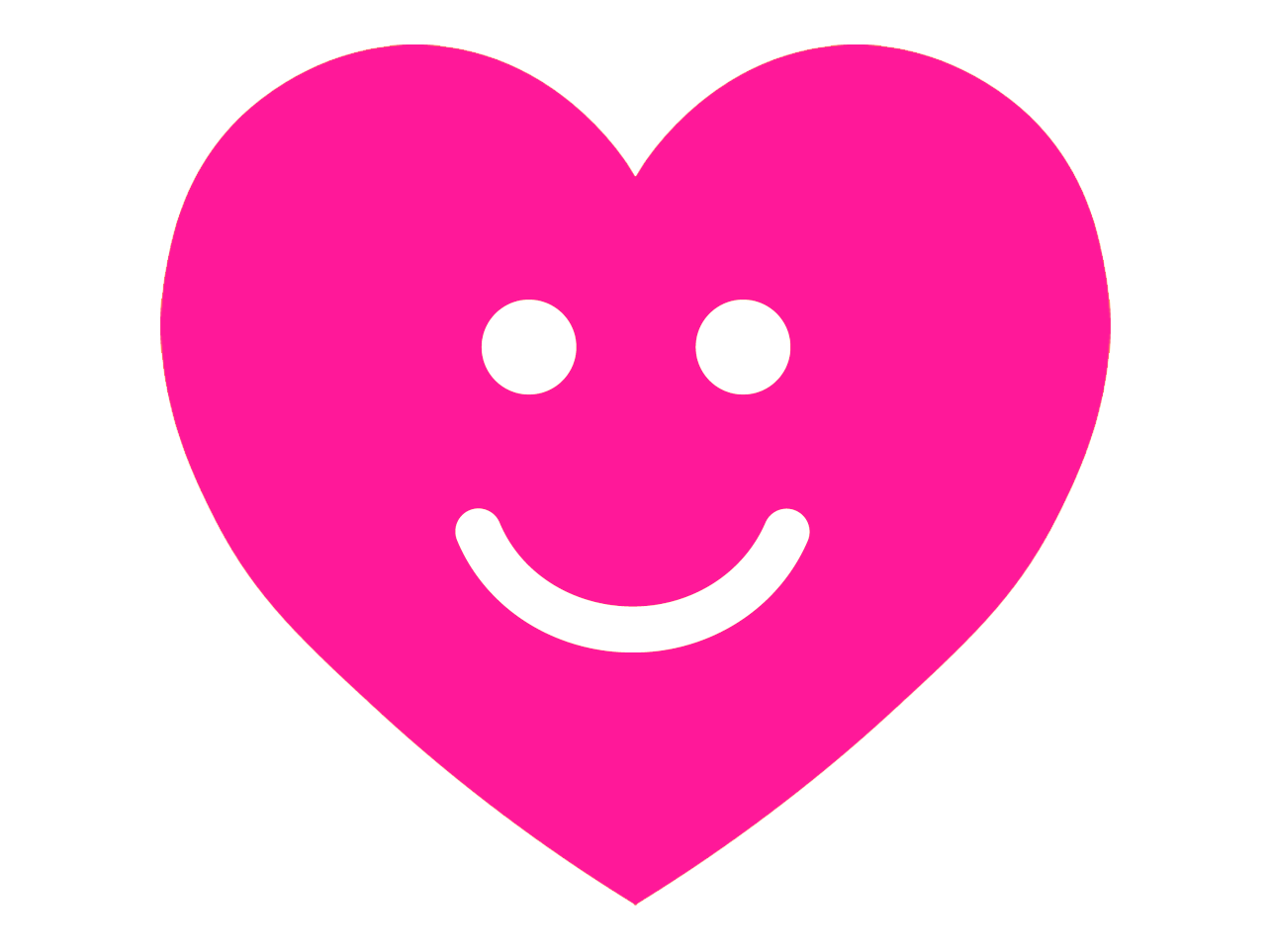 a graphic of a smiling heart
